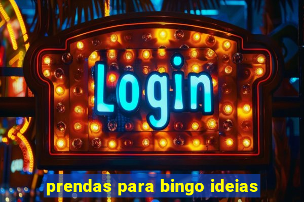 prendas para bingo ideias